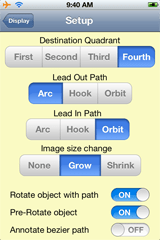 PathMove setup screen